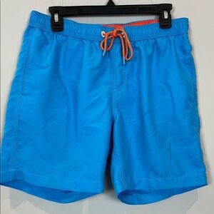 Maamgic Swim Trunks Shorts Lined Bright Blue Mesh Size Medium Quick Dry